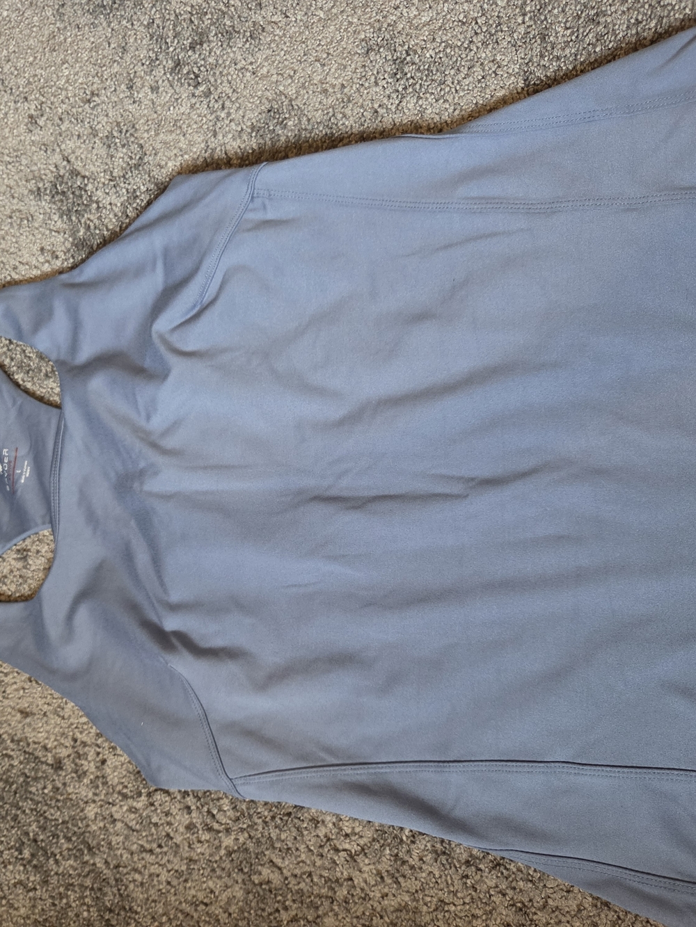 Spyder Active blue top with white and red logo